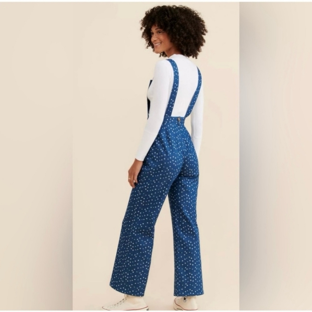 Anthropologie Saint Geraldine Star Print Denim Overalls XS - Very Good Condition - Picture 2 of 13